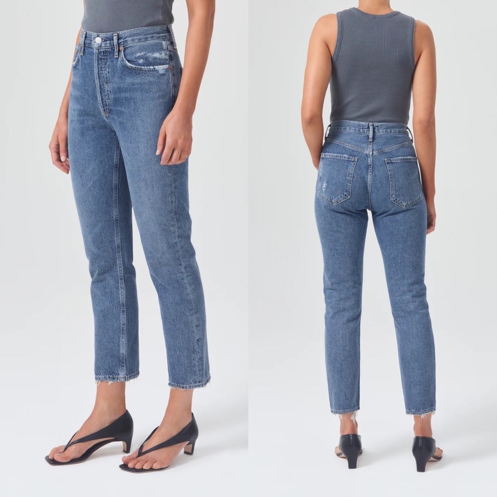 AGOLDE High Rise Button Fly Riley Jeans 24” Size 23